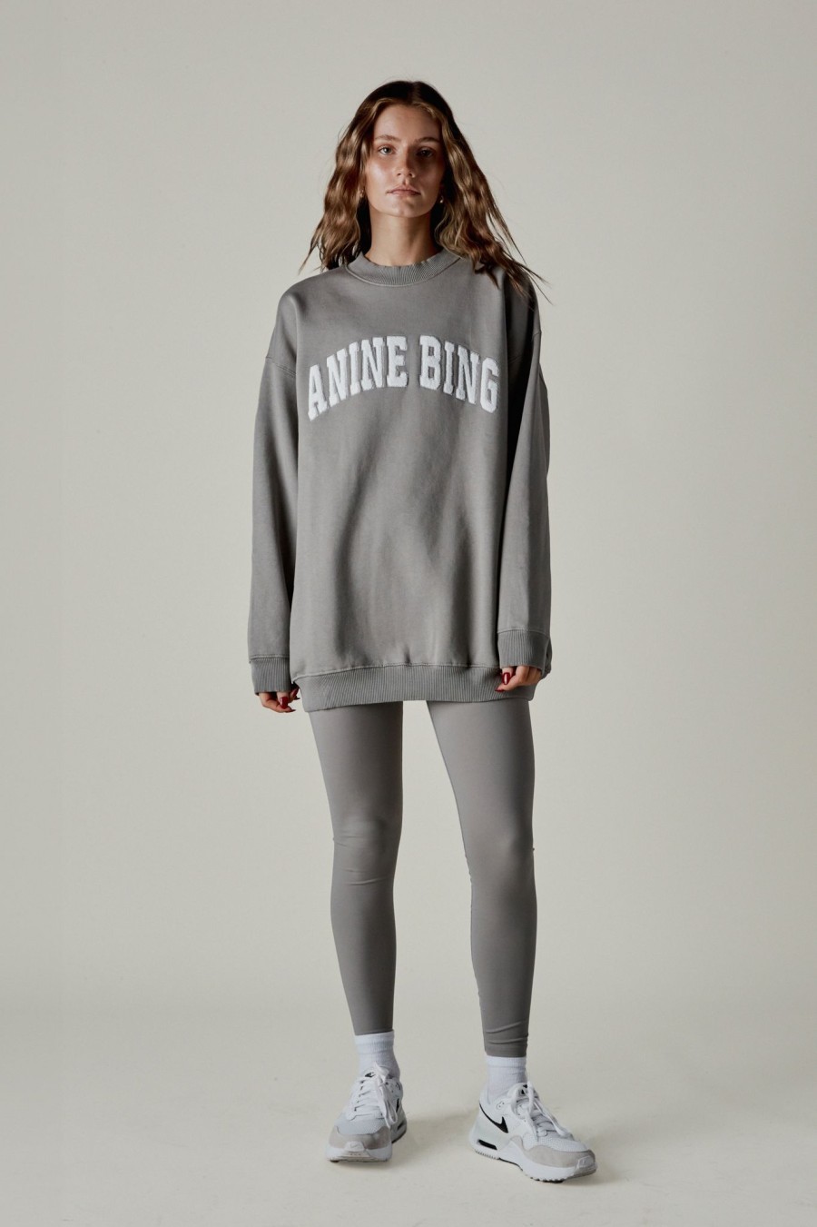 Clothing Anine Bing | Anine Bing Tyler Sweatshirt In Storm Grey