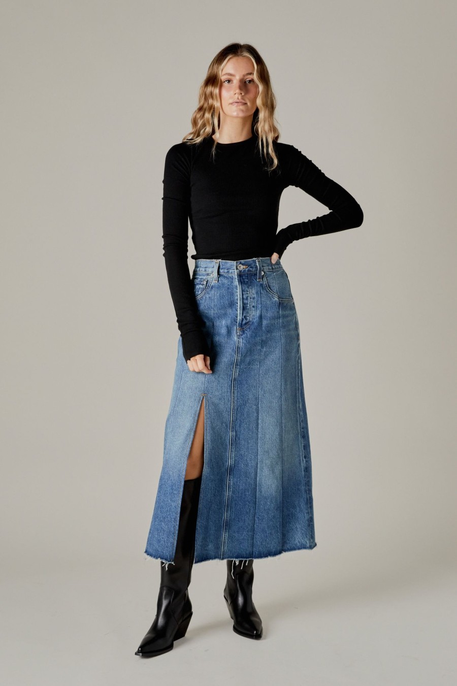 Clothing Citizens of Humanity | Citizens Of Humanity Raian Splice Rework Skirt