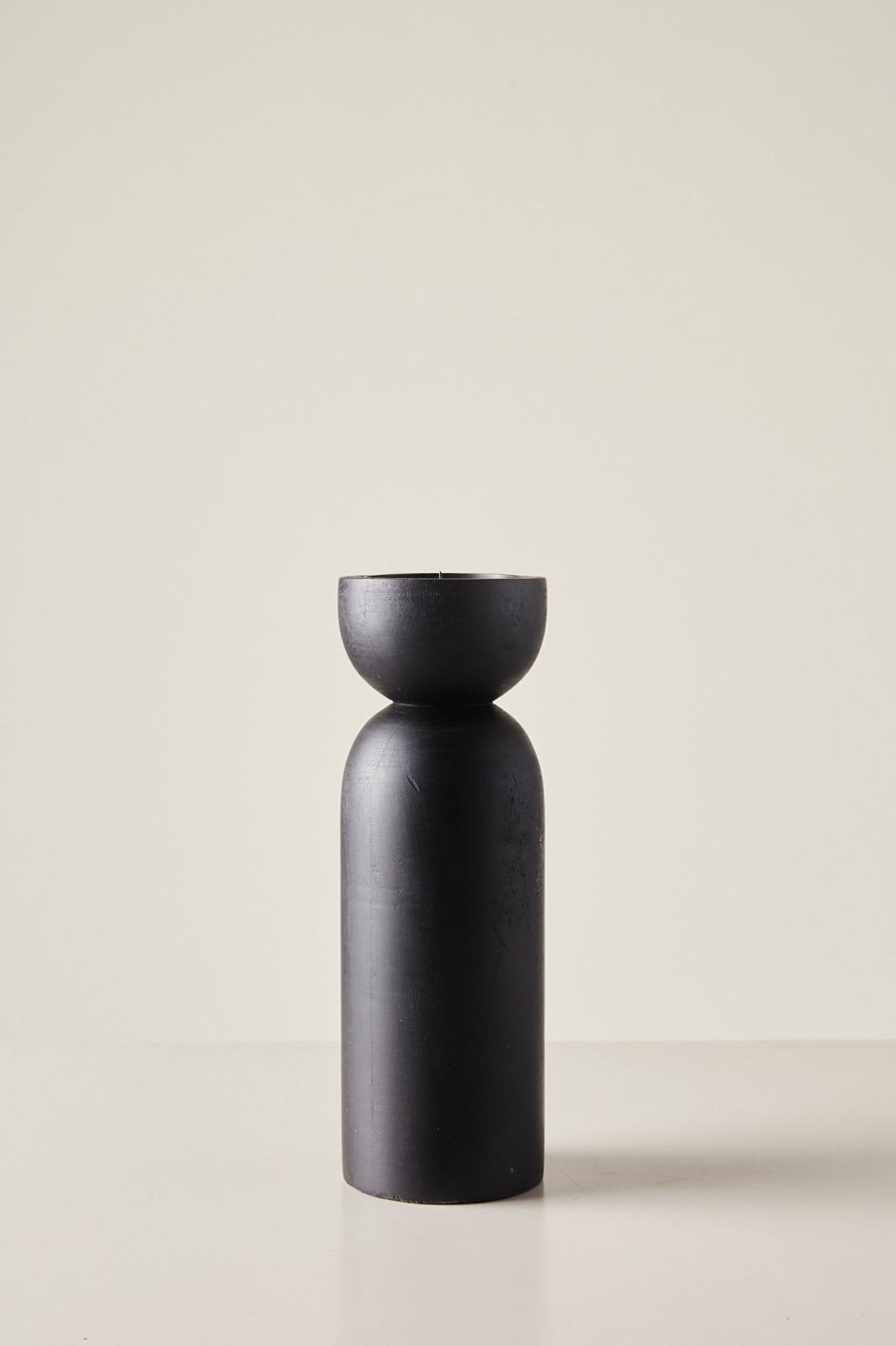 Home + Lifestyle Saardé | Saarde Large Toulin Candle Holder In Black