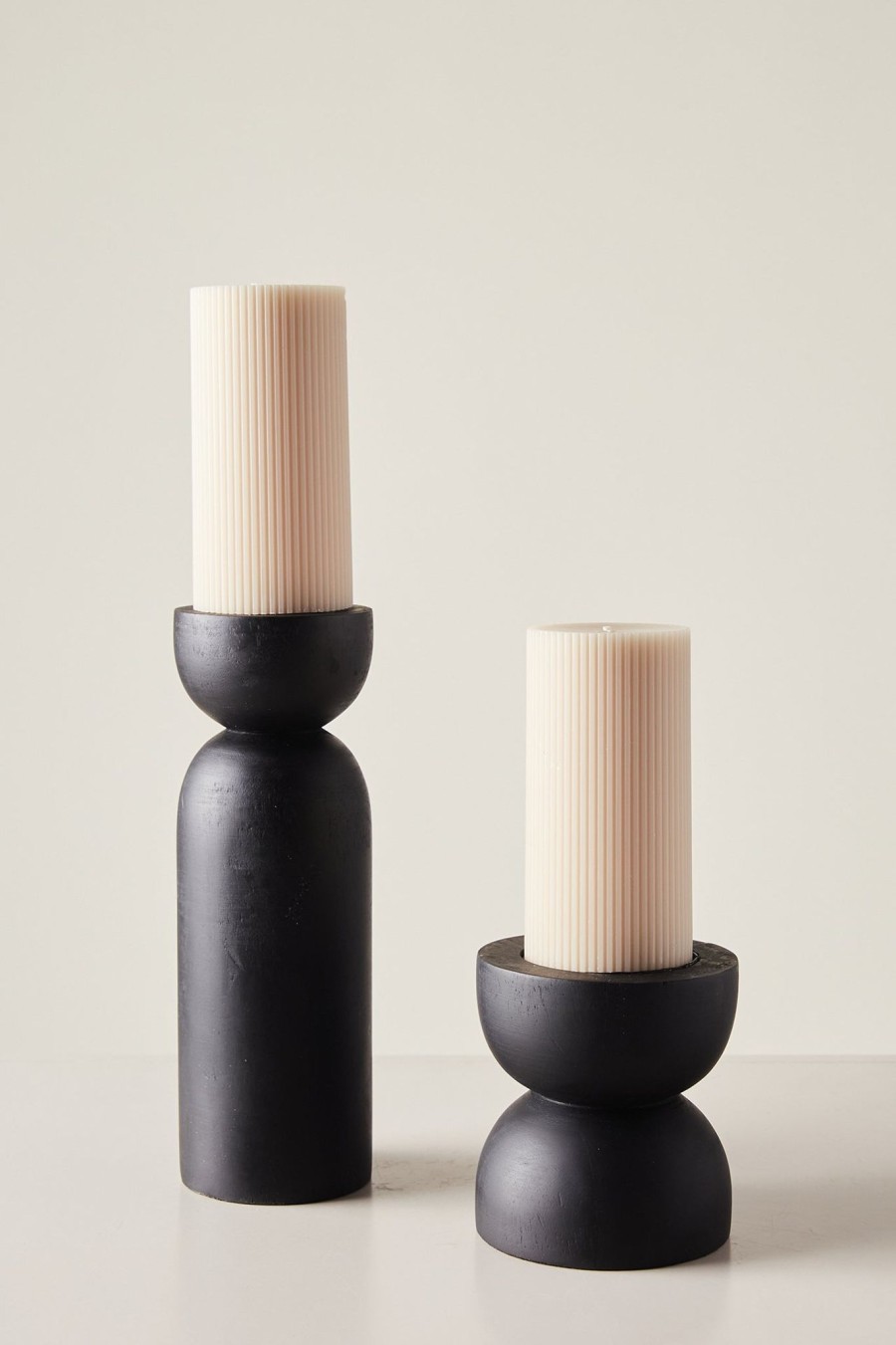 Home + Lifestyle Saardé | Saarde Large Toulin Candle Holder In Black