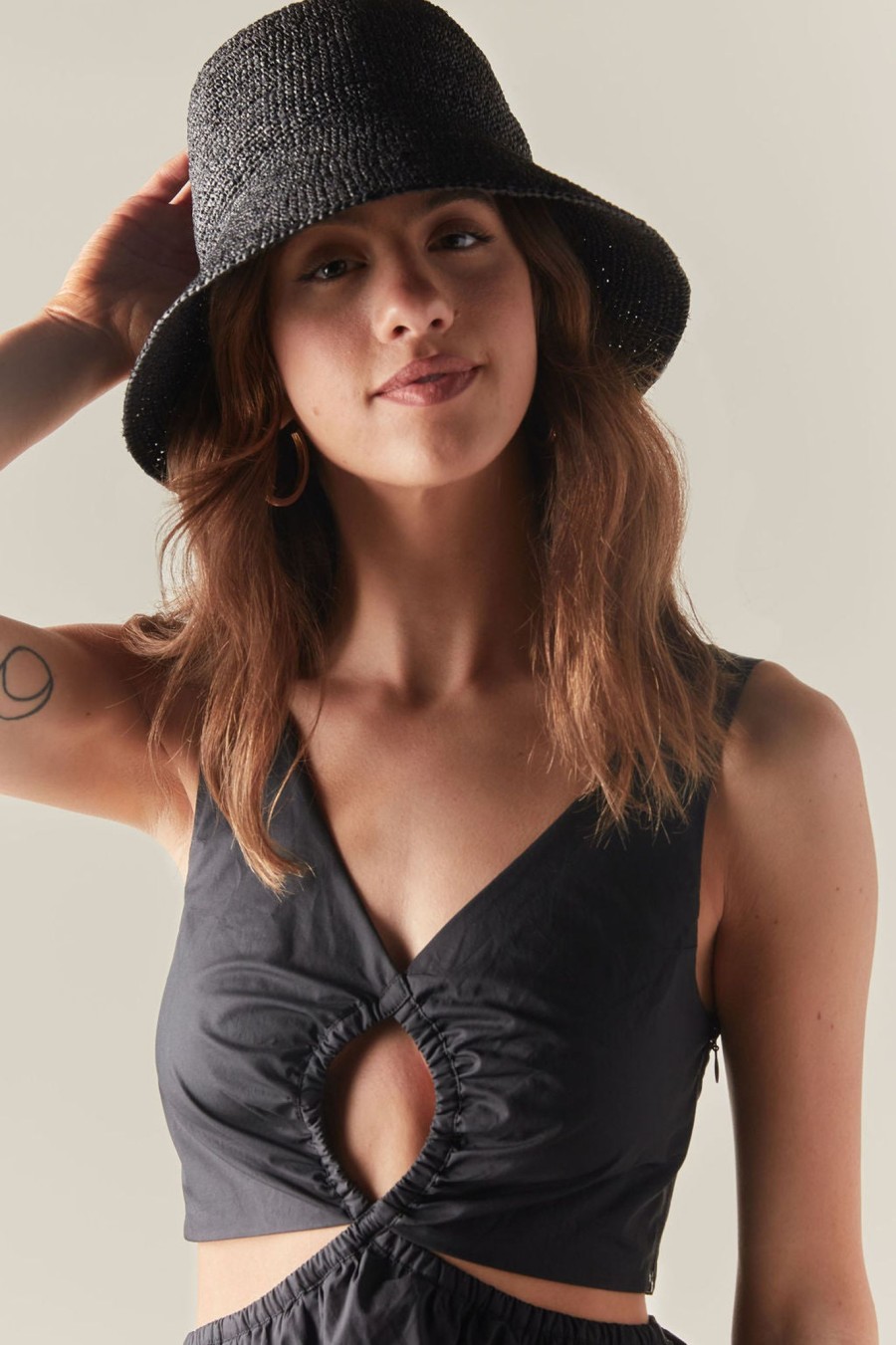 Accessories Janessa Leone | Janessa Leone Felix Bucket Hat In Black