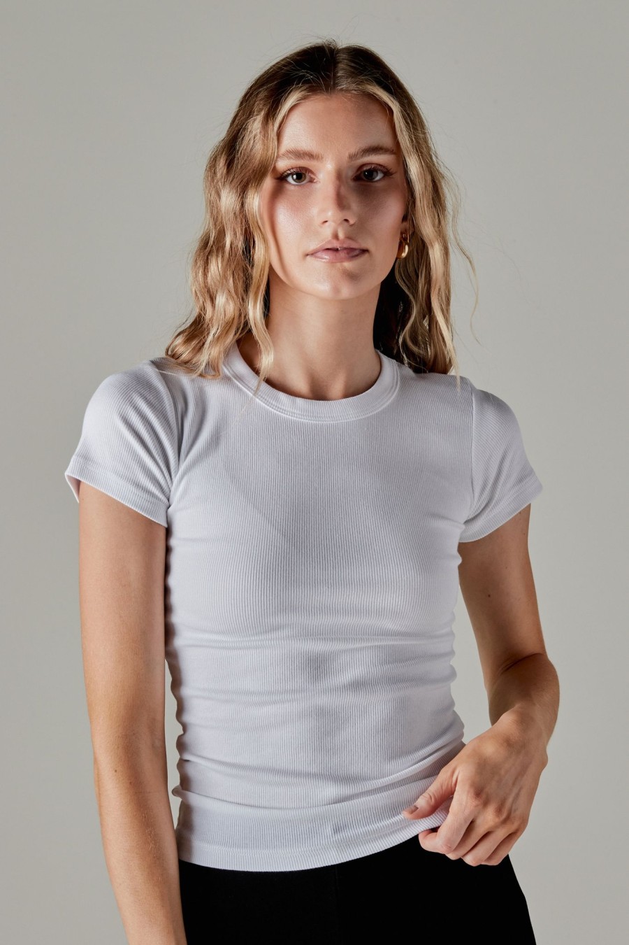 Clothing LESET | Leset Kelly Slim Fit Tee In White