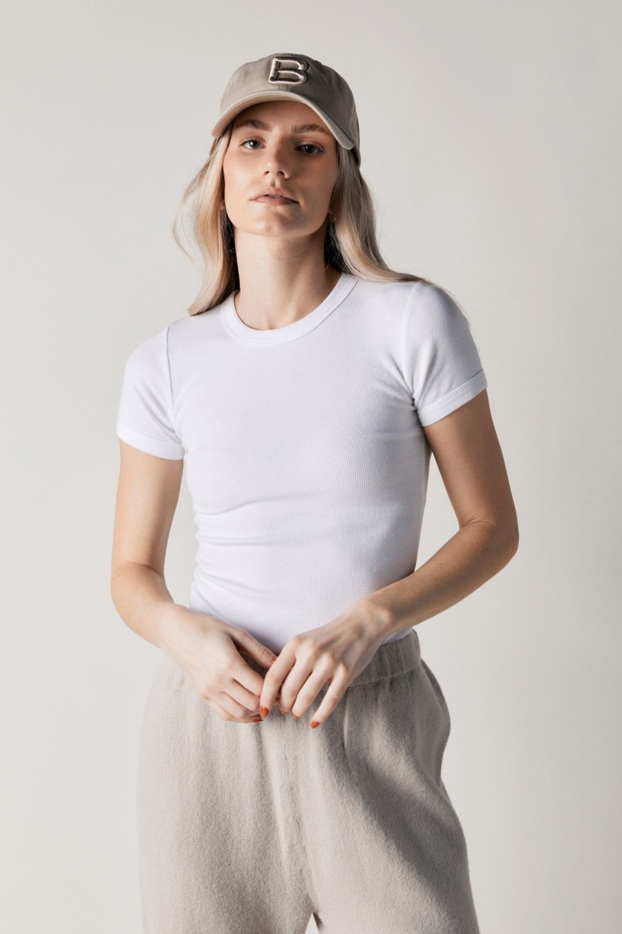 Clothing LESET | Leset Kelly Slim Fit Tee In White