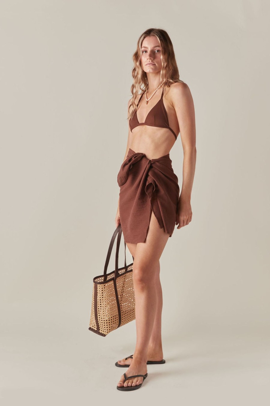 Clothing ÉTERNE | Eterne Thea 90S Bikini Top In Chocolate