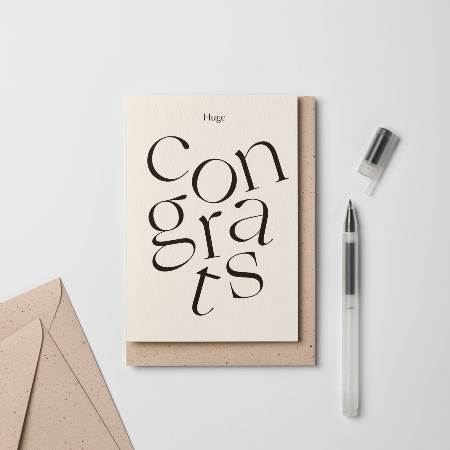 Home + Lifestyle Kinshipped | Kinshipped Serif Type Huge Congrats Card