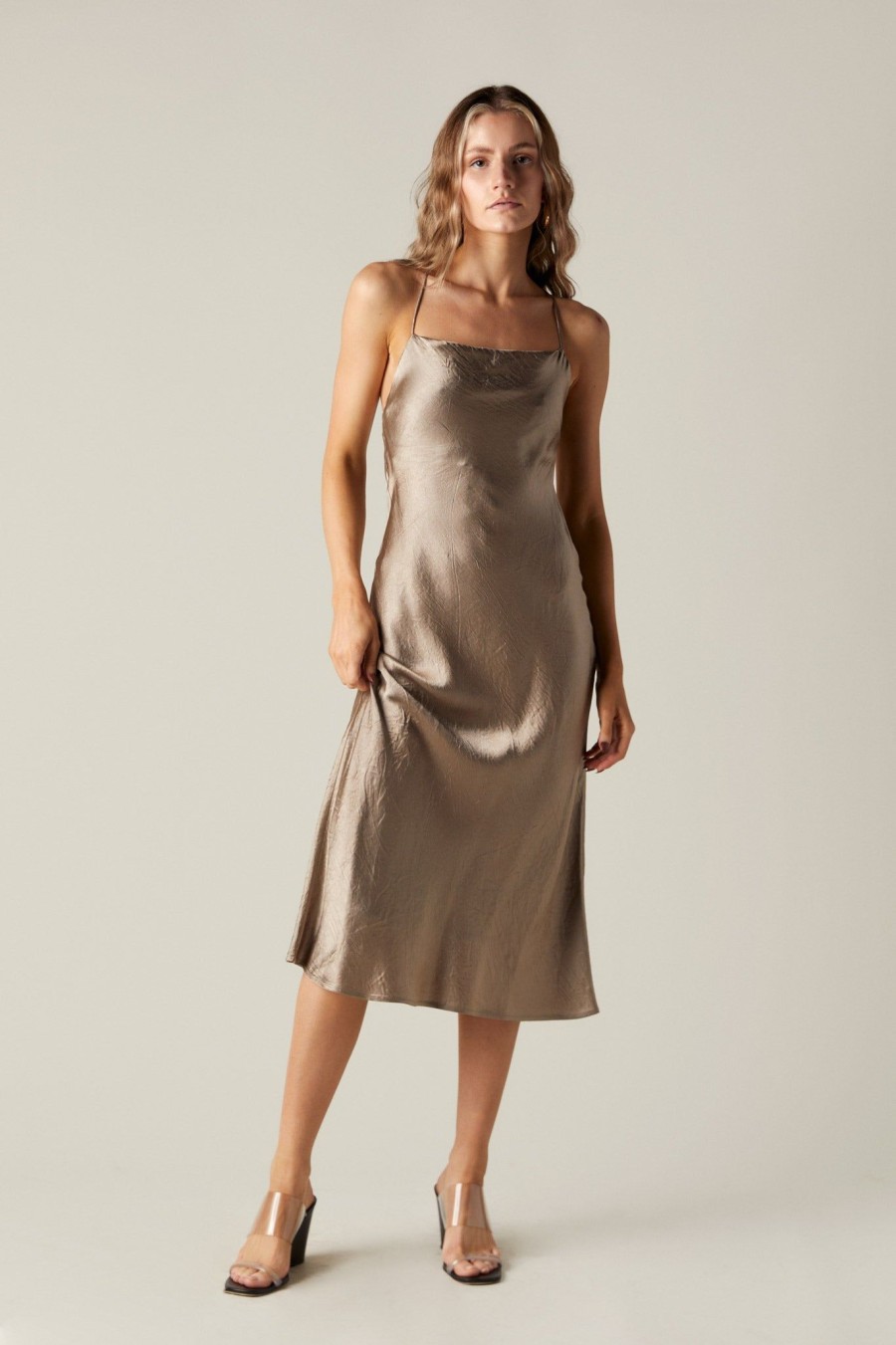 Clothing THIRD FORM | Third Form Crush Bias Cowl Slip Dress