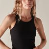 Clothing ÉTERNE | Eterne High Neck Fitted Tank In Black